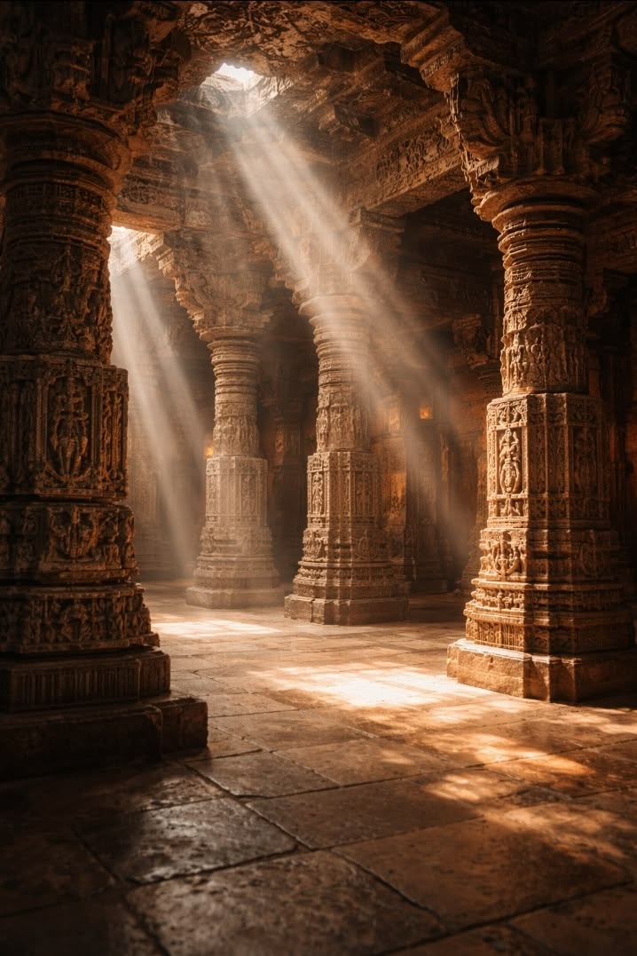 Sacred stone temple interior